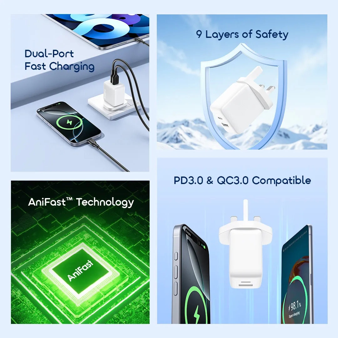 oraimo PowerCube 201 UK Type Plug 20W Charger Kit