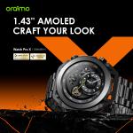 oraimo Watch Pro X 1.43'' Amoled IP68 Smart Watch with 2 Replaceable Watch Cases & Straps