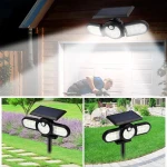 112 LED Outdoor Solar Led Lights Three Head With  Motion Sensor- FREE DELIVERY