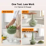 Oraimo GrateSpin 2 in 1 Stainless Salad Spinner & Chopper