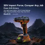 Oraimo MaxDrill 20V Cordless Versatile Power Drill Driver