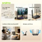 Oraimo Falcon AC Dual Band WiFi 5 Router | 2.4G + 5G